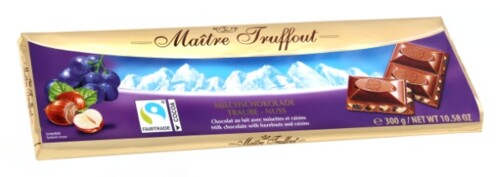 Maitre Truffout Milchschokolade Traube Nuss 300 g