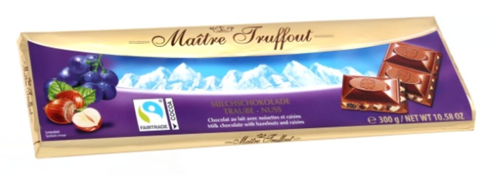 Maitre Truffout Milchschokolade Traube Nuss 300 g