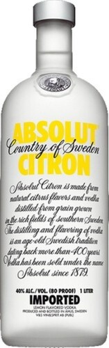 Absolut Citron 40% 1 l (holá láhev )