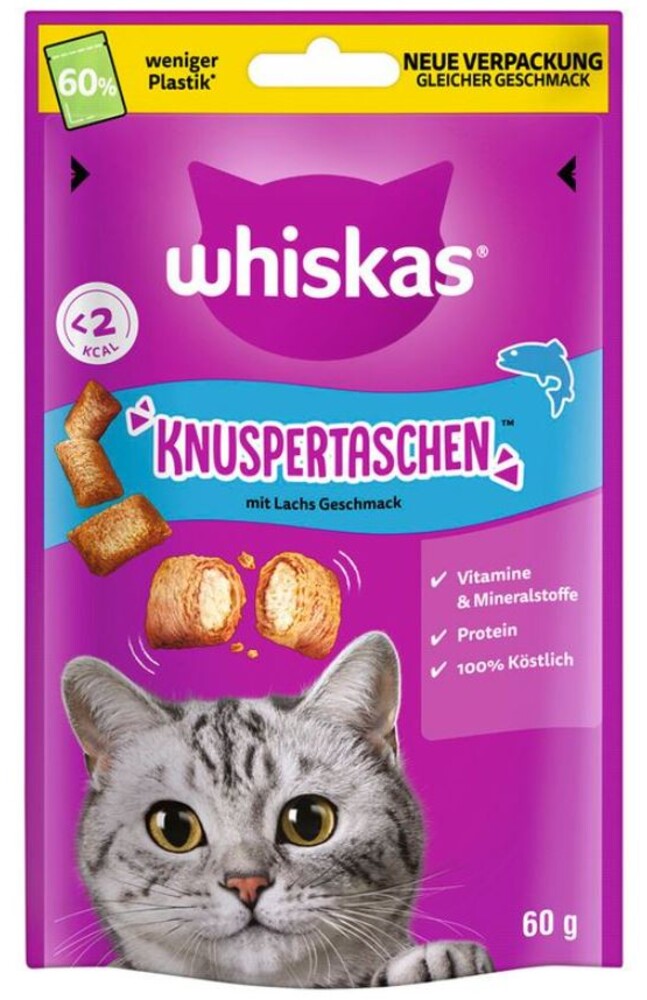 Whiskas Knuspertaschen mit Lachs 60 g