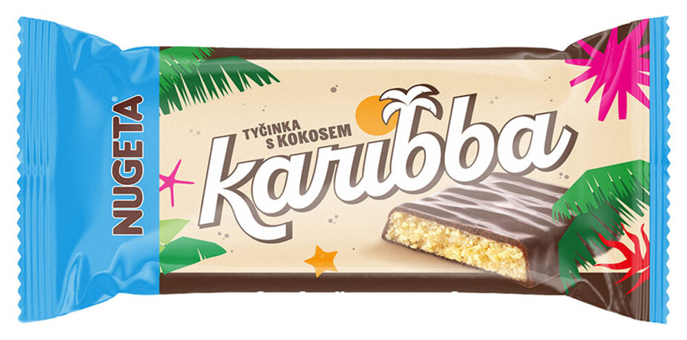 Chocoland Nugeta Karibba Sójová tyčinka s kokosem tmavá 80 g