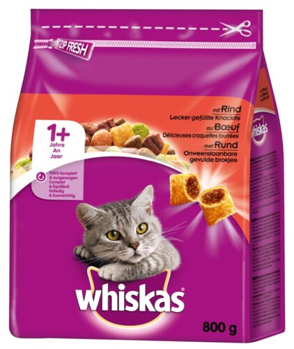 Whiskas 1+ Mit Rind 800 g 