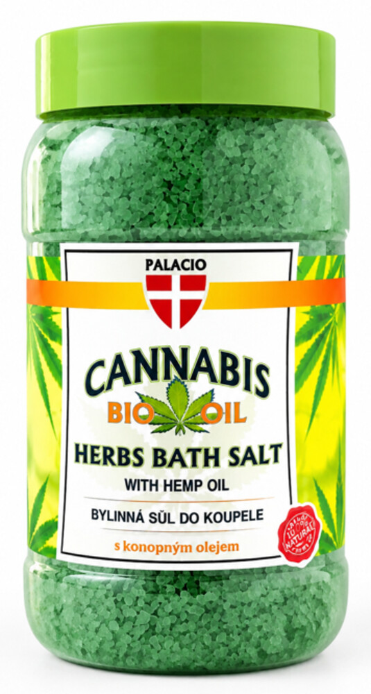 Palacio Cannabis Bylinná sůl do koupele 1200g