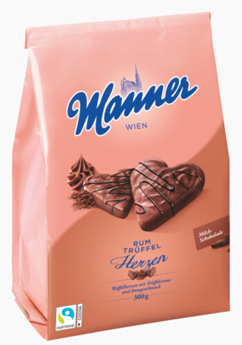 Manner Herzen Rum Trüffel 300 g