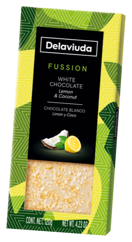 Delaviuda Fussion White Chocolate Lemon Coconut 120 g