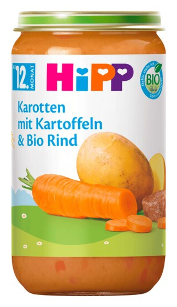 Hipp Karotten mit Kartoffeln Bio Rind 12 M 250 g