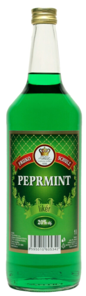 Fruko Schulz Peprmintový Likér 20% 1 l (holá láhev)
