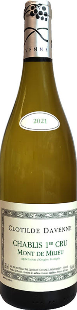 Clotilde Davenne Chablis 1Er Cru Mont De Milieu 13% 0,75 l (holá láhev)