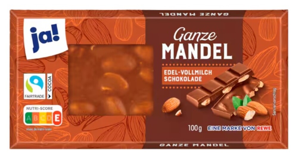 JA! Ganze Mandel Schokolade 100 g