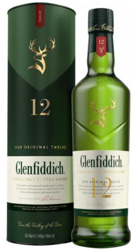 Glenfiddich 12Y 40%  0,7 l (tuba)