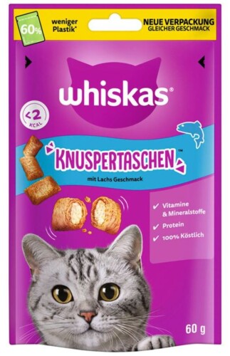 Whiskas Knuspertaschen mit Lachs 60 g