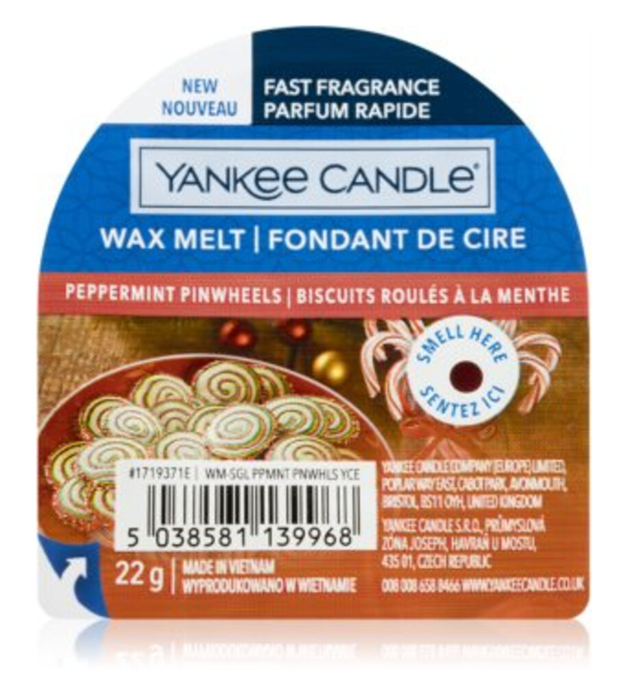Yankee Candle Vosk Peppermint Pinwheels 22 g