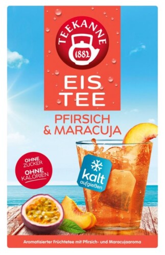 Teekanne Cool Sensations Ice Tea Pfirsich Maracuja 18 x 2,5 g