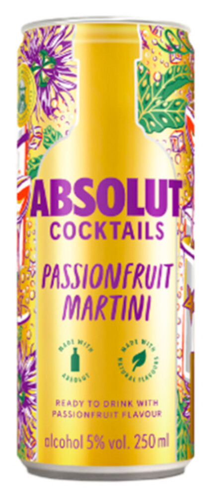 Absolut Cocktails Passionfruit Martini 5% 0,25 l plech