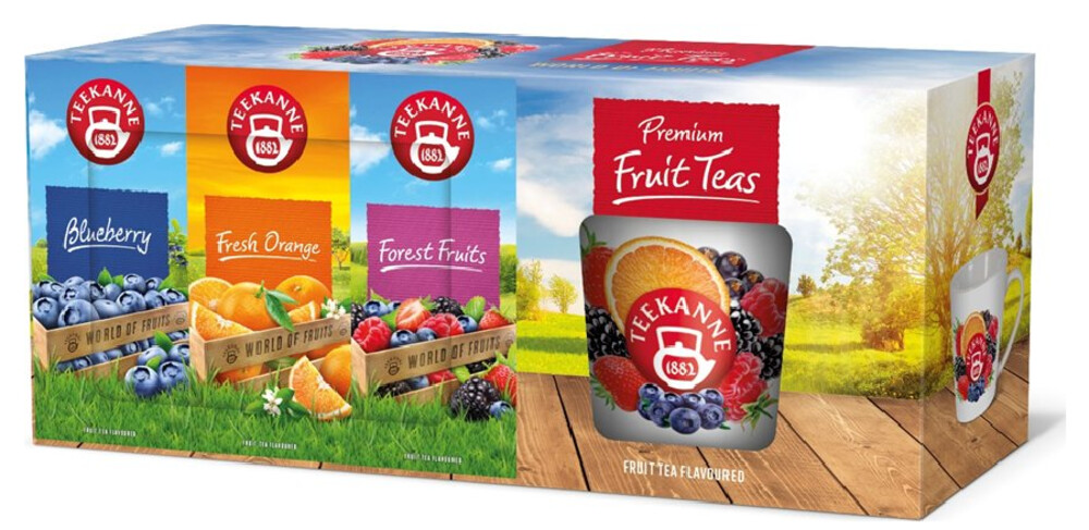 Teekanne Fruit Teas 3 x 20 x 2,25 g + Hrnek