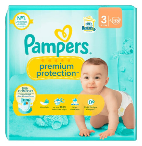 Pampers Premium 3  6-10kg  29 ks