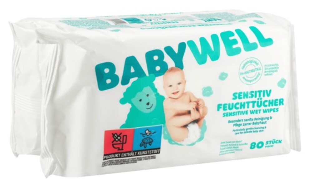 Babywell Sensitive Feuchttücher 2 x 80 ks