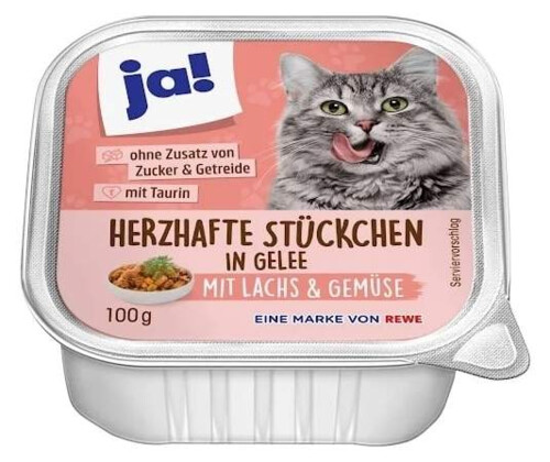 Ja! Herzhafte Stückchen mit Lachs und Gemüse 100g