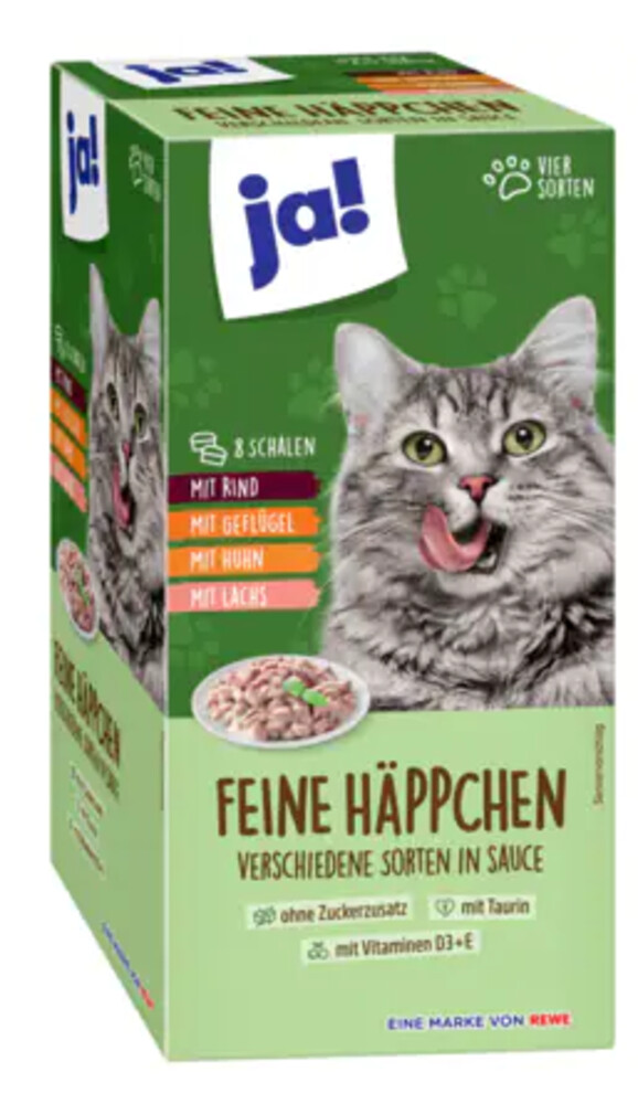 JA! Feine Häpchen in Sauce 8 x 100 g