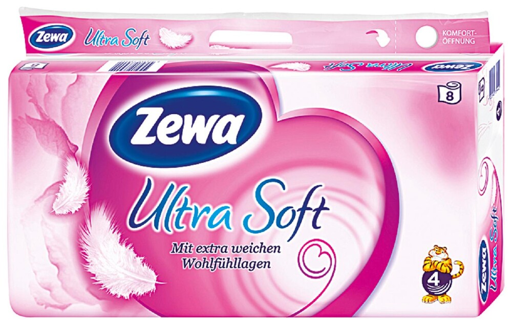 Zewa Ultra Soft Toilettenpapier 4lagig 8 Rollen