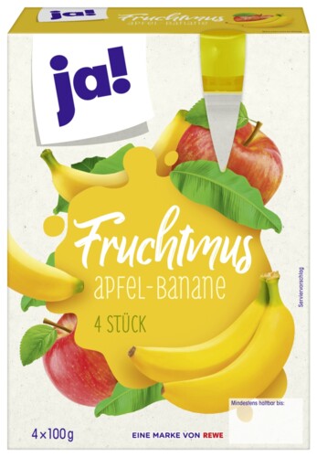 Yeah! Fruchtmus Apfel Banane 4 x 100 g