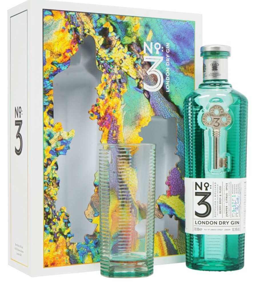 No.3 London Dry Gin 46% 0,7 l (dárkové balení 1 sklenice)