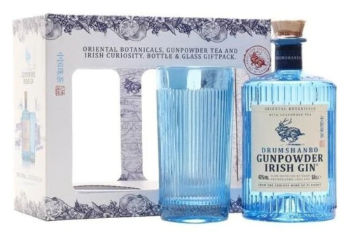 Drumshanbo Gunpowder Irish Gin 43% 0,7 l + Glas (Karton)