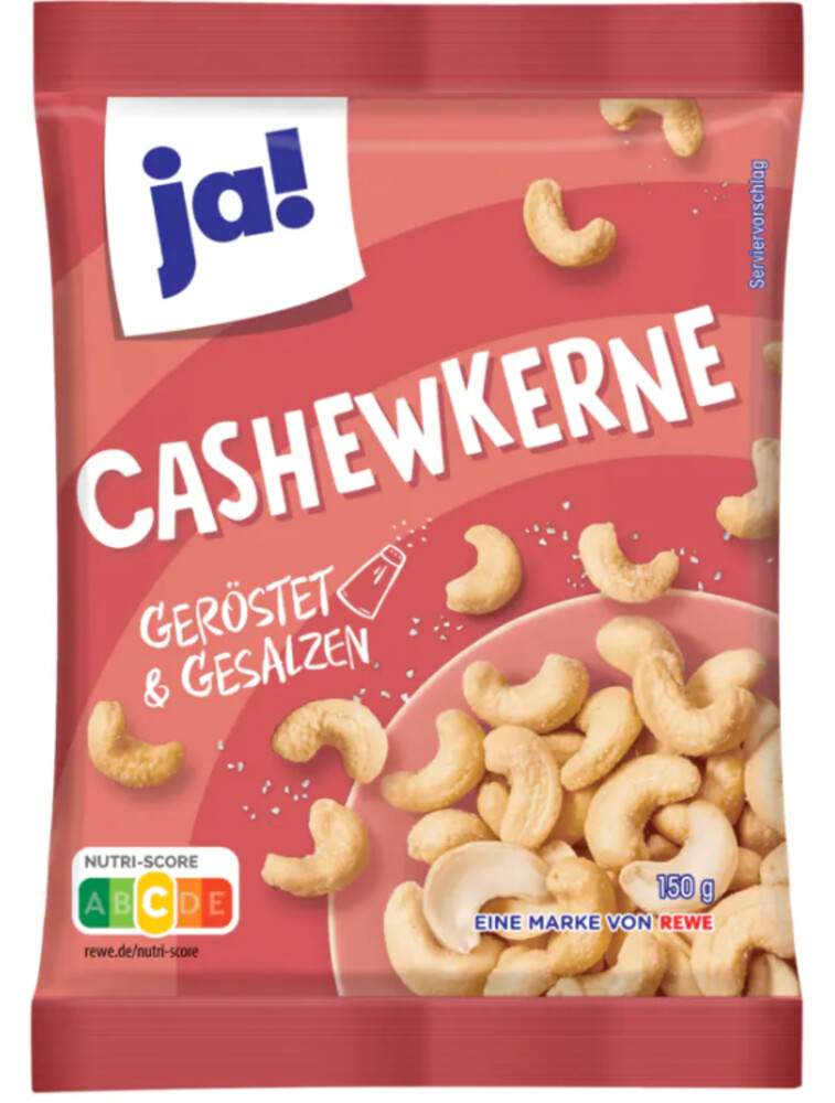 Ja! Cashewkerne Geröstet und Gesalzen 150 g