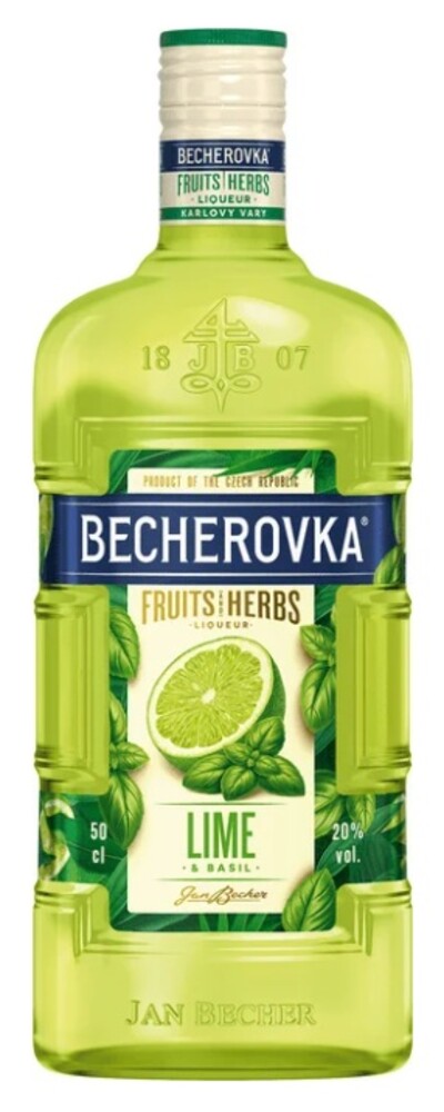 Becherovka Lime & Basil 20% 0,5 l (holá láhev)