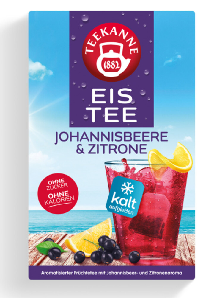 Teekanne Eistee Johannisbeere Zitrone 18 x 2,5 g